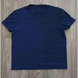Saks Fifth Avenue Navy Blue 100% Cotton Short Sleeve Shirt - Size M